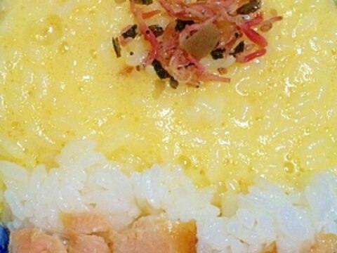 鮭ごはんと卵かけごはん